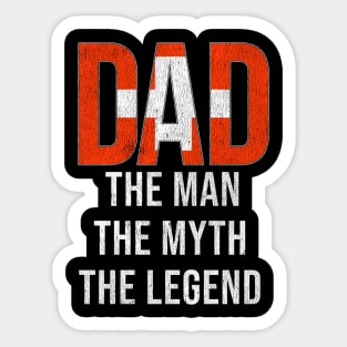 Swiss Dad The Man The Myth The Legend - Gift for Swiss Dad With Roots From Swiss Sticker